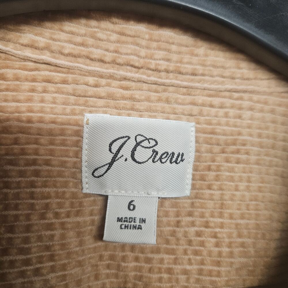 J. Crew Zip-front cinched dress in corduroy Brown Size 6 - Picture 3 of 10